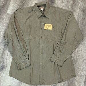 NWT Old Stock Large Banana Republic Brown Safari Shirt Waxed Cotton Travel Shirt